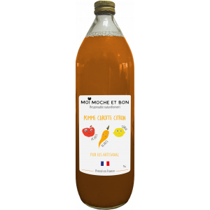 Pur Jus de Pomme Carotte d'Alsace et Citron de Corse
 Format -Bouteille 1L